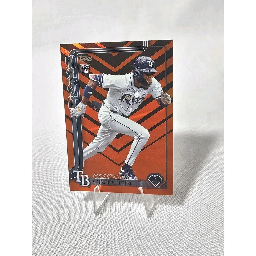 2025 Topps Update Series Chandler Simpson #US277 Holiday Orange & Black Foil (RC